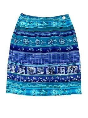 Vtg Coldwater Creek Vibrant Careerwear Casual Timeless Wrap Around Skirt - Sz 4